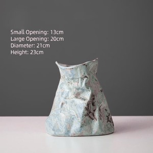 Wabi-Sabi <b>Ceramic</b> Tabletop <b>Vase</b> Matte Finish 8-16 Inches Handmade Artistic Design for Minimalist Home Decor - Product Image 2