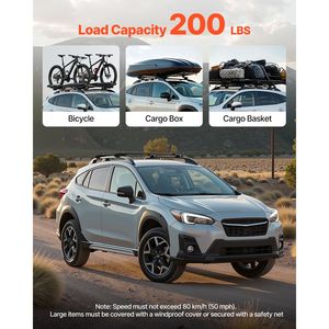 Barre Portatutto in Alluminio per Tetto Auto con Capacità di Carico di 200 LBS per Subaru Crosstrek 2018-2024 - Product Image 3