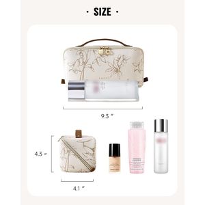 Borsa da Viaggio per Trucco da Donna di Grande Capacità, Impermeabile, Portatile, con Apertura Piatta, Beauty Case - Product Image 4
