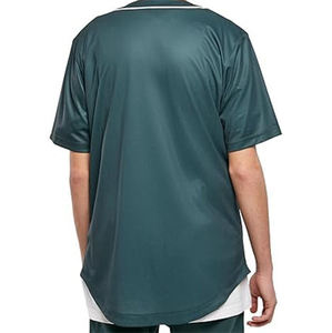 Maillot de baseball pour homme à 6 boutons, col blanc, fermeture frontale, tenue athlétique, style équipe, haut de sport urbain - Product Image 4
