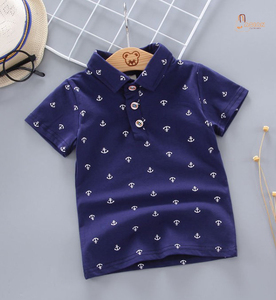 Chemises polo et t-shirts en tricot pour garçons et enfants - Style décontracté en tissu polyester/coton - Product Image 1