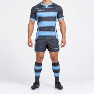 Service OEM, faible MOQ, logo personnalisable, uniformes de rugby de haute qualité, respirants, à séchage rapide, écologiques, anti-UV - Product Image 5