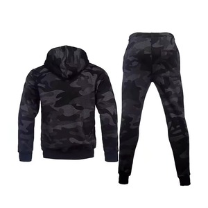 Men's <b>Camouflage</b> Tracksuit Hooded Full Zip Jacket And Matching Pants Quick Dry Sporty Design For Autumn Wear - Product Image 2