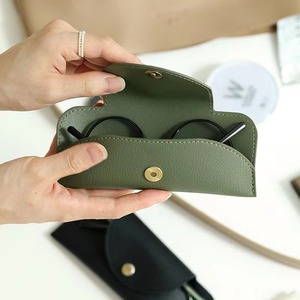Distressed Leather Sunglasses <b>Case</b> Vintage Style Eyewear Protector Genuine Leather Wholesale Pouch LGC-0078 - Product Image 3
