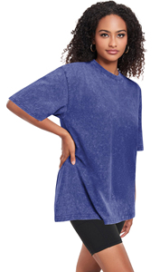 Camiseta de Punto 100% Algodón para Hombre y Mujer, Corte Holgado, Estampada, Manga Corta, Lavado Ácido, Secado Rápido, Transpirable - Product Image 2