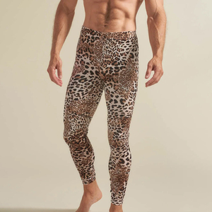New Factory Out Leopard Fabric Printed Gym Pant Legging 100% Performance Polyester Gym Pant For Speed Box Jump - Product Image 5