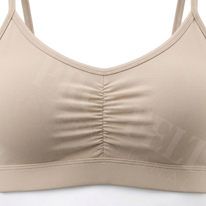 Premium Quality Pro Felt Custom Made Seamless Sports <b>Bra</b> Non Wireless Padded Comfort Stretch Yoga Fitness Workout Breathable <b>Bra</b> - Product Image 4