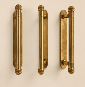 Poignée de porte cylindrique classique, finition dorée, embouts côtelés, poignée décorative pour armoire, quincaillerie de meubles - Product Image 4