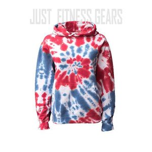 Sweat-shirt à capuche coupe-vent 100 % coton tie-dye personnalisé avec poches, vente en gros, coupe classique, streetwear, mode - Product Image 3