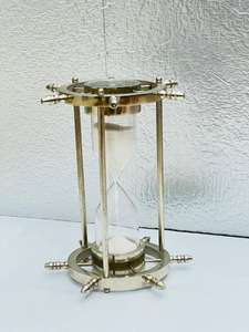 Reloj de arena 3D de 6.5'' con acabado de aluminio y níquel, brújula de doble cara, diseño de cruz, pieza de mesa de fundición de moda para fiesta de graduación - Product Image 6