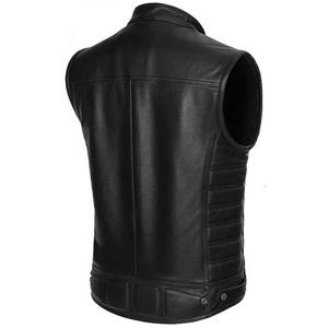Gilet en cuir pour homme, haute qualité, sur mesure, vêtement d'hiver, coupe ajustée, sans manches, gilet en cuir tendance, respirant, gilets pour homme - Product Image 6