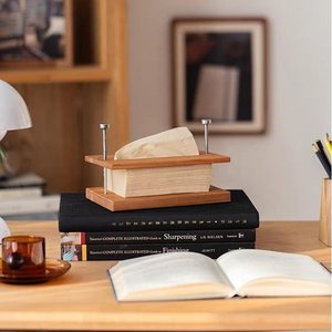 Porte-boîte à mouchoirs en bois minimaliste réglable pour la maison, le bureau, la décoration de restaurant, boîte de rangement pour mouchoirs en bois naturel fait à la main - Product Image 5