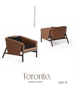 Fauteuil de salon moderne en cuir PU écologique avec accoudoirs rembourrés, pieds en bois et dossier rembourré pour salon, chambre et hôtel - Product Image 1