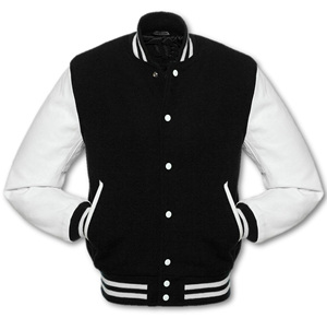 Veste de baseball pour homme, manches 100% cuir, 100% laine de qualité, broderie chenille personnalisée, dernier modèle - Product Image 1