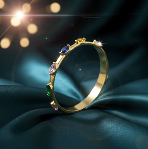 Brazalete de Plata 925 con Incrustaciones de Circonitas, Bañado en Oro de 18K, para Fiestas, 14 Gramos, Joyería de Moda, Regalo para Ella - Product Image 1