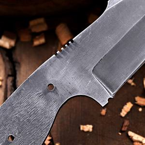 Lame vierge Tanto en acier au carbone Nordic Forge Full Tang avec anneau de maintien, couteau fixe personnalisé de 8 pouces pour la chasse, le camping et le dépecage - Product Image 6