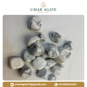 Pierres Roulées en Howlite Naturelle en Gros – Gemmes de Howlite Blanches Polies en Gros - Product Image 2