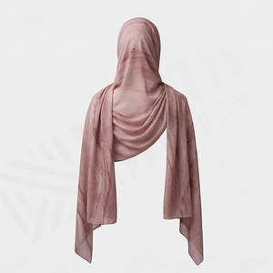 Nouvelle Tendance : Voile Élégant en Tissu Modal Doux à Imprimé Aquarelle de Luxe, Double Couture, Style Musulman Tendance - Product Image 2
