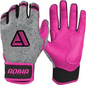 Premium Leather Batting Gloves Grey Leather Padded Hook and Loop Closure Unisex Adult Training Left XXL XL Adiha Impex - Product Image 3