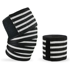 Soporte de Rodilla Tejido a Rayas, Transpirable, con Cierre de Gancho y Bucle, Unisex, Protección para Baloncesto en Todas las Estaciones - Product Image 4