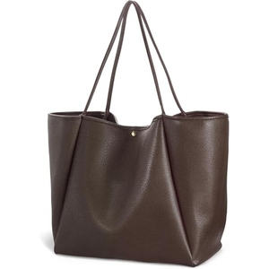 Sac fourre-tout classique en cuir véritable pour femme, grande capacité, sac à bandoulière, sac à main minimaliste pour le quotidien, sac de shopping, sac de luxe, fournisseur OEM - Product Image 2
