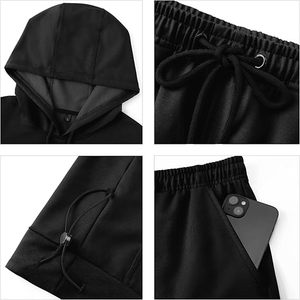 Survêtements pour hommes, ensembles de survêtements pour hommes, tenues en 2 pièces, sweat-shirt décontracté, short, ensemble de jogging, survêtement à capuche pour le sport - Product Image 6