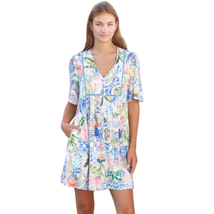 Mini vestido estampado para mujer, cómodo para el uso diario - Product Image 2