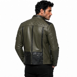 Men Leather Jacket Classic Casual Leather <b>Coat</b> Soft Premium Material Comfortable Lining Durable Design For Everyday Wear Travel - Product Image 5