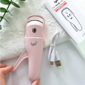 Iyi <b>Heated</b> Eyelash Curler <b>USB</b> Rechargeable White Pink Plastic Warm Curling Tool Made in KOREA - Product Image 4
