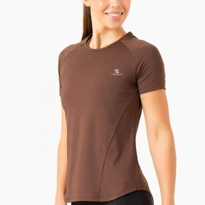 T-shirts en jersey pour femmes en gros, col rond, été, coupe oversize, grandes tailles, haute qualité 2026 - Product Image 1