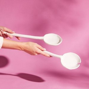 Handcrafted wood <b>salad</b> server spoon fork set wooden <b>salad</b> toss utensils kitchen accessory utensils natural kitchen <b>tools</b> - Product Image 6