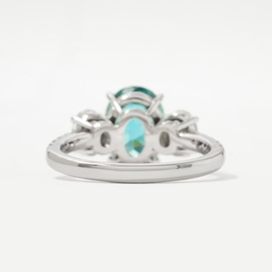 Anillo de Compromiso de Lujo de 14K en Oro Blanco con Diamante Amarillo Ovalado de 1.00Ct, Corte Fantasía, VS2, Cultivado en Laboratorio, Engastado con Puntas, Certificado por IGI, 4g - Product Image 4