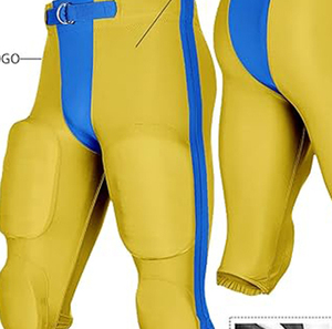 Aanpasbare voetbalbroeken voor heren, American Football gevoerde broeken met 7 pads, plus size, ademend & sneldrogend, 100% polyester - Product Image 2