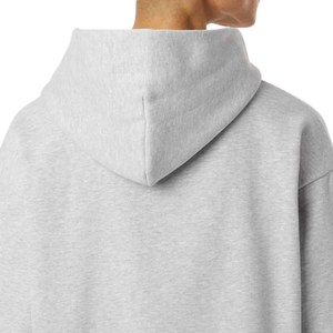 <b>Mens</b> 280gsm Midweight Pullover Hoodie Heather <b>Grey</b> Color Premium Cotton Fleece <b>Sweatshirt</b> Casual Streetwear Custom Logo OEM ODM - Product Image 4