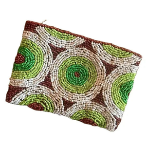 Handmade Beaded <b>Coin</b> <b>Pouch</b> Star Embroidery New Design Seed Embroidery Square Shape High Quality India Handmade Tags&Cards - Product Image 3