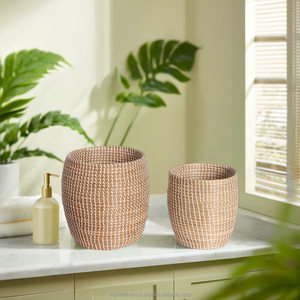 Cestas de almacenamiento de ratán Premium de Vietnam: cestas de algas marinas artesanales para plantas y flores - Product Image 2