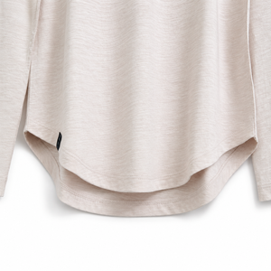 Camiseta de Manga Larga para Mujer, Cuello Redondo, Tejido Sólido, Informal, Deportiva, 100% Algodón, Protección UV 50+, Logotipo Personalizado OEM ODM 160g - Product Image 5