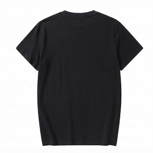 เสื้อยืดคอกลมผู้ชายแบบเรียบ แขนสั้น ผ้าคอตตอนผสม สไตล์ลำลอง พื้นฐาน รับผลิตแบบ OEM ODM ขายส่งจากโรงงาน - Product Image 2
