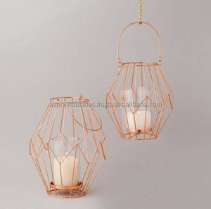 Bougeoirs en fonte or bougeoir en fil métallique vintage pour mariage fleur de lotus - Product Image 5