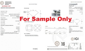 Diamant de laboratoire de type Old Mine taille coussin 3,02 carats E VVS2 certifié IGI, diamant non monté pour bague de fiançailles, haute qualité, gravé au laser - Product Image 4