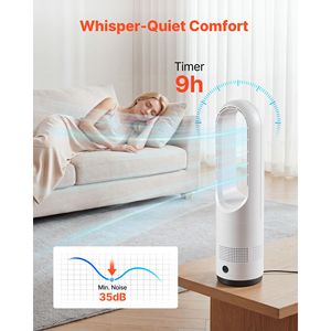"High Velocity 8-Speed Bladeless Standing Fan with 9-Hour <b>Timer</b> and AU/US <b>Plug</b> Types" - Product Image 2