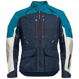 Blouson de moto GS <span class=keywords><strong>Rallye</strong></span> pour homme, hiver, 3 couches, Cordura, imperméable, manches longues, aventure/enduro/touring/tout-terrain, bleu marine fluorescent - Product Image 1