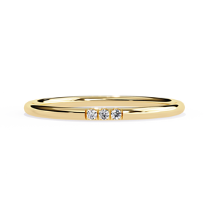 แหวนเพชรทรงบริลเลียนต์ 3 เม็ด ทอง 14K 18K สำหรับผู้หญิง เพชรเลี้ยงในห้องปฏิบัติการ ชุบโรเดียม รับรองโดย IGI สำหรับงานแต่งงานและงานหมั้น - Product Image 1