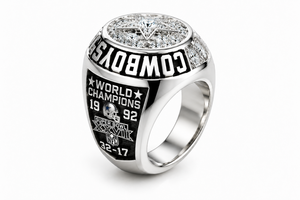 Anillo de Campeonato de Fútbol Personalizado - Anillo de Trofeo de Campeonato Personalizado con Circonita Cúbica - Product Image 4