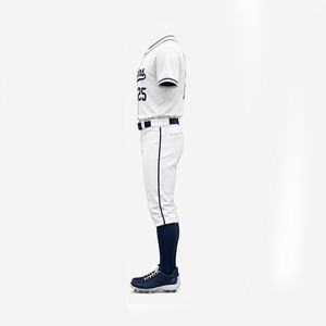 Conjunto de Uniforme de Béisbol EKIN IMPEX Blanco y Azul Marino 25, Impresión Serigrafiada, Transpirable, Corte Regular, Jersey y Pantalones para Hombre, Todas las Temporadas - Product Image 6