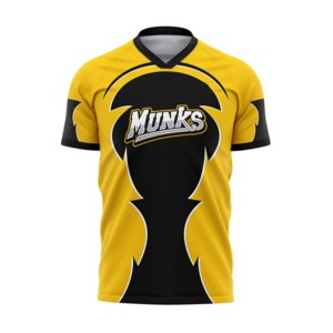 Ensemble de maillot de football d'hiver personnalisé unisexe bleu et blanc, numéro 10, impression sublimée, col en V, manches courtes, régulier, évacuation de l'humidité - Product Image 1
