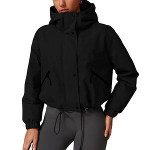 2025 femmes mode extérieur hiver manteau blanc canard imperméable chaud à capuche bouffant veste cordon ourlet col montant haute rue - Product Image 5