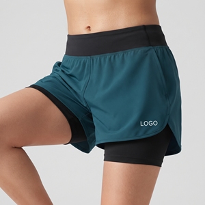 Custom Women's Lightweight Running <b>Shorts</b> 2 in 1 Fitness Gym Workout Yoga <b>Shorts</b> with Inner Lining Pocket Sportswear - Product Image 3