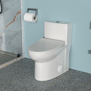 WC in ceramica a doppio filo monopezzo con chiusura morbida - Product Image 2