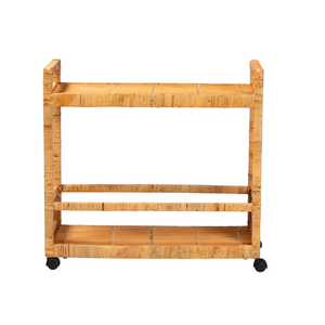 Carrito de bar de ratán bohemio de alta calidad, carrito de bar para fiestas, carrito de vino para el hogar, cocina, restaurante, de Vietnam. - Product Image 3